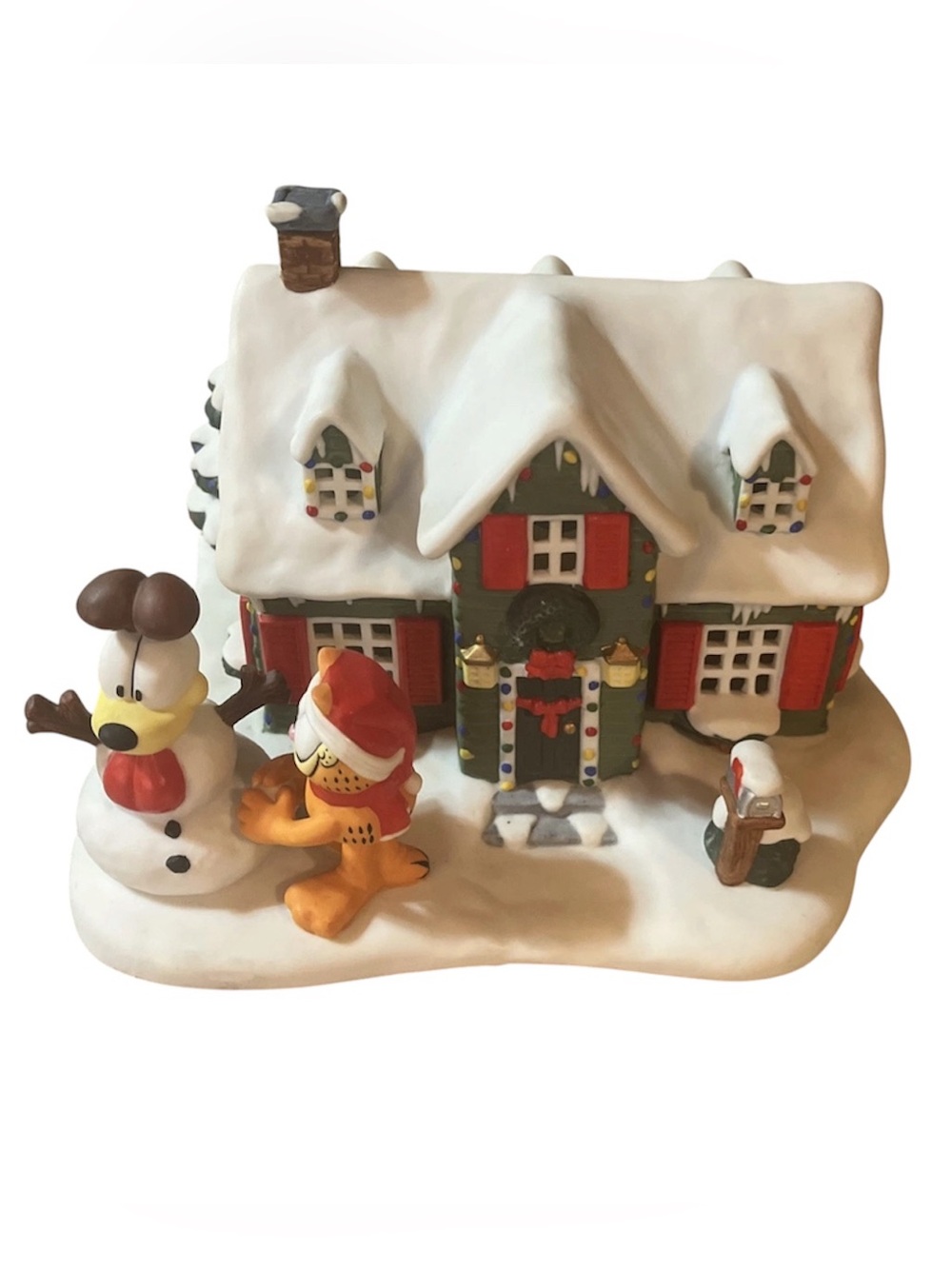 1994 Danbury Mint Christmas Garfield's House Jim Davis, Christmas Village